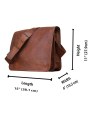 Men's Office Crossbody Genuine Leather Full Flap Shoulder Messenger  Bag